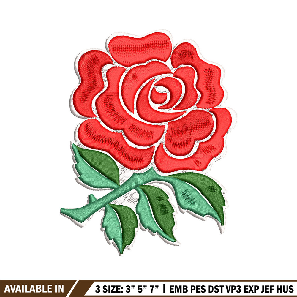 Red rose embroidery design, Rose embroidery, Emb design, Embroidery shirt, Embroidery file, Digital download.jpg
