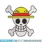 One piece Luffy Logo embroidery design, One piece embroidery, anime design, embroidery file, Digital download..jpg