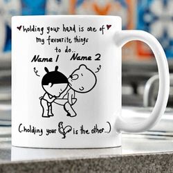 personalized couple mug, you are my favorite thing to do mug, romantic couple love gift coffee, custom name mug, gift fo