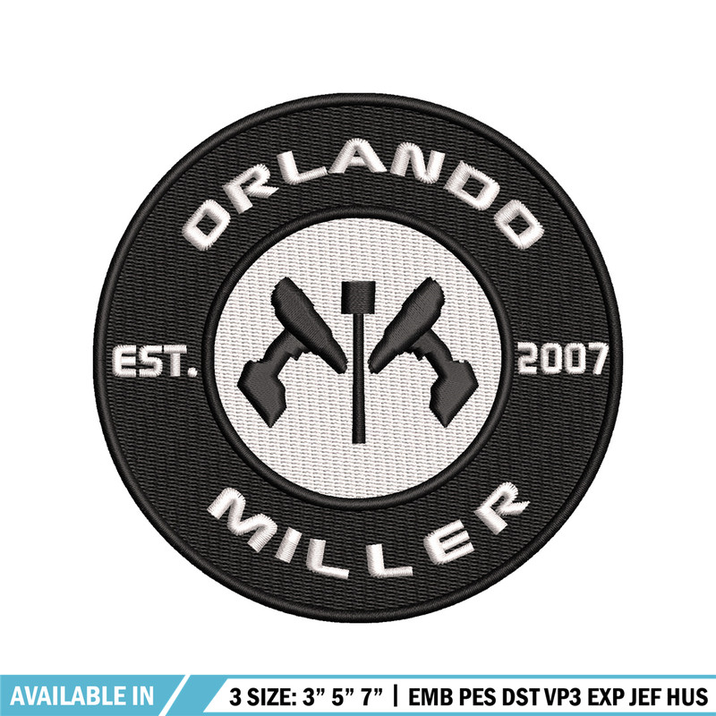 Orlando Miller Installations embroidery design, logo embroidery, logo design, embroidery file, Digital download..jpg