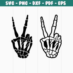 skeleton peace sign svg, skeleton peace hand svg, skeleton peace svg, skeleton peace sign cut files, cricut, silhouette,