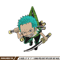 Roronoa Zoro chibi embroidery design, one piece embroidery, Anime design, Embroidery file, Anime shirt, Instant download.jpg
