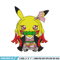 Pikachu Nezuko Demon embroidery design, Pokemon embroidery, logo design, anime design, anime shirt, Digital download.jpg