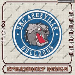 NCAA Logo Embroidery Files, NCAA UNC Asheville Embroidery Designs, UNC Asheville Bulldogs Machine Embroidery Designs