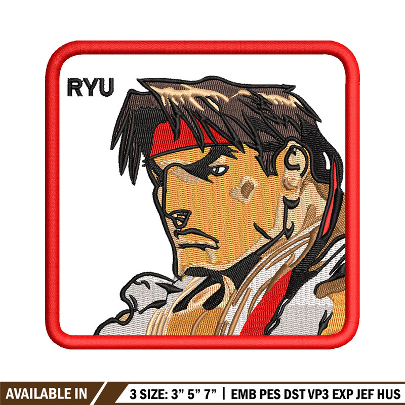 Ryu box embroidery design, Street Fighter embroidery, Anime design, Embroidery file, Embroidery shirt, Digital download.jpg