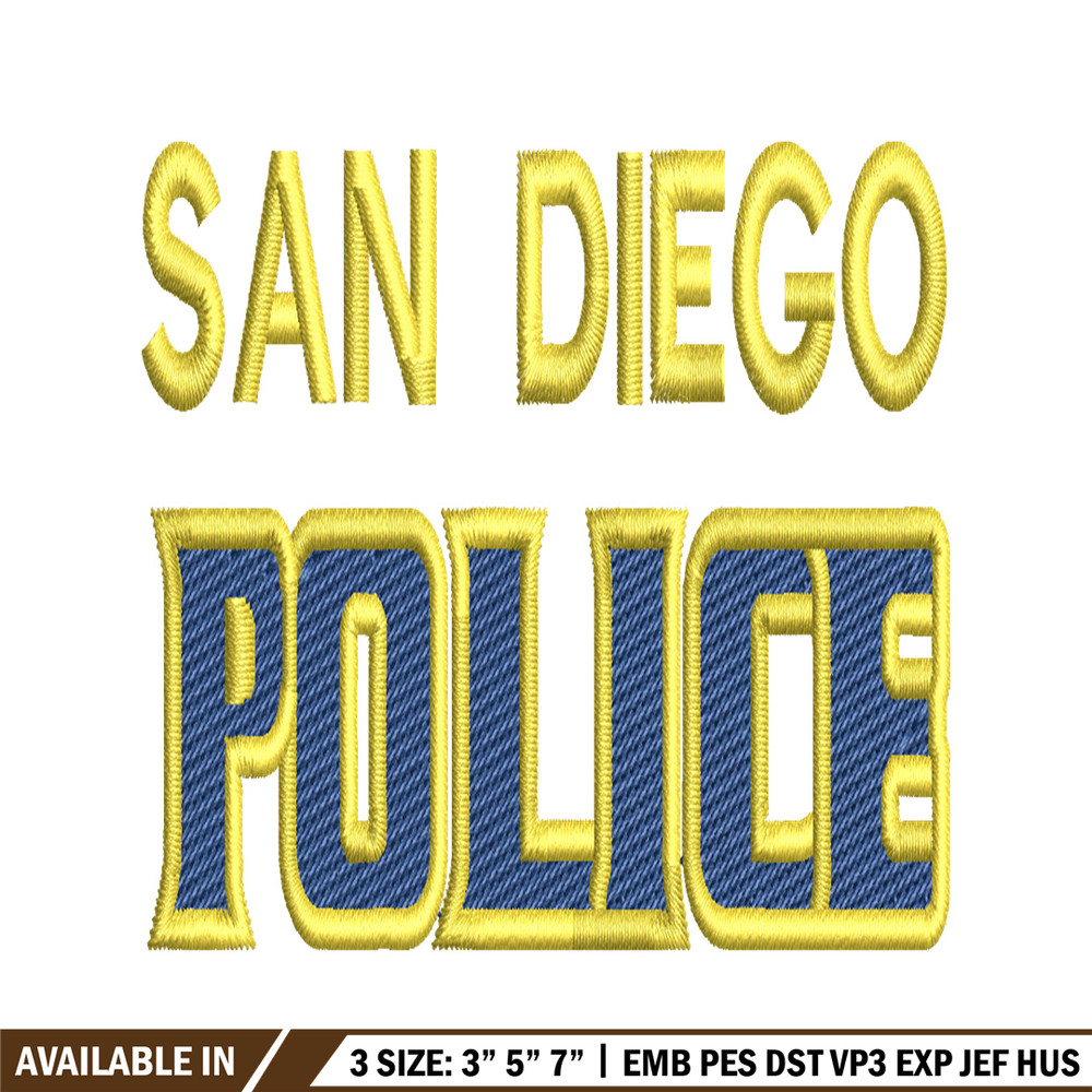 San Diego Police embroidery design, logo embroidery, logo design, embroidery file, logo shirt, Digital download..jpg