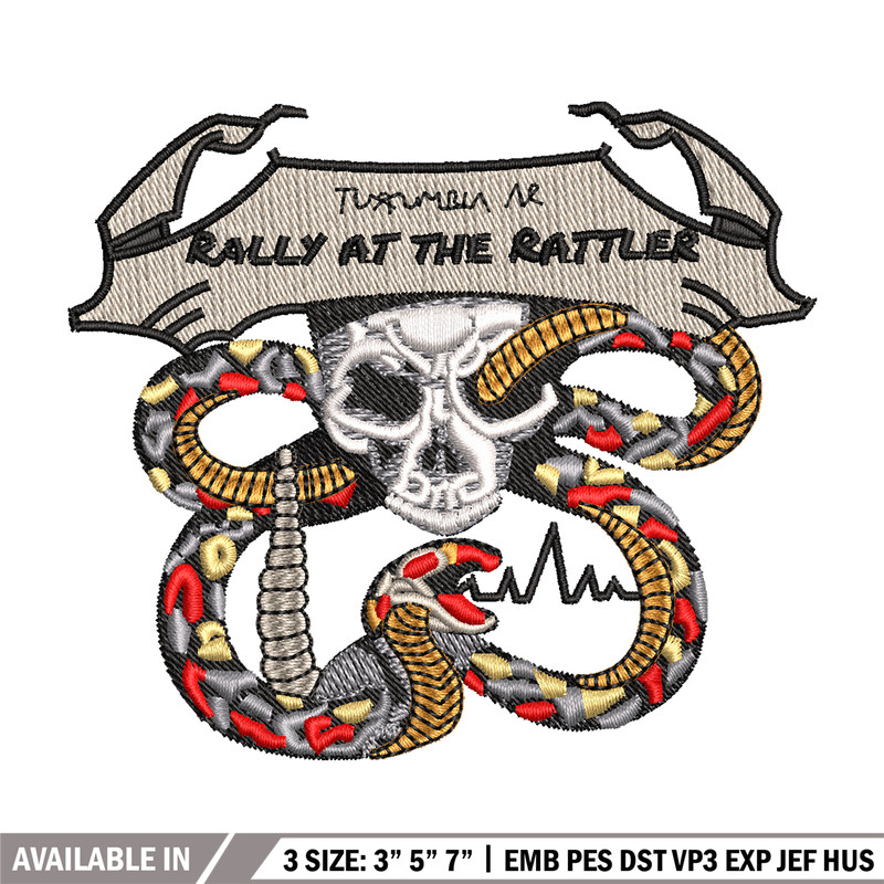 Rally at the Rattle logo embroidery design, logo embroidery, logo design, logo shirt, Embroidery shirt, Instant download.jpg