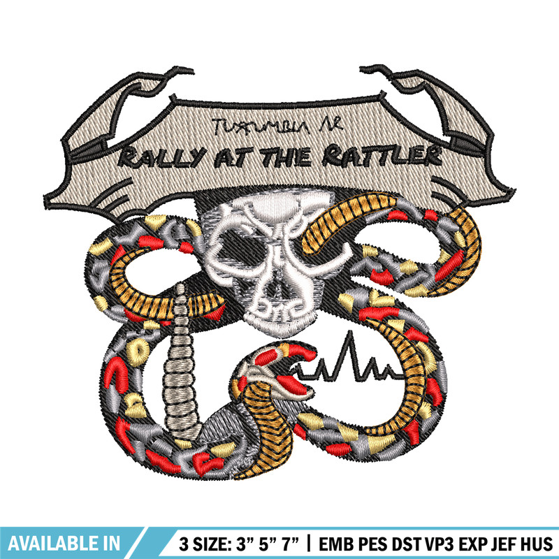 Rally at the Rattle logo embroidery design, logo embroidery, logo design, logo shirt, Embroidery shirt, Instant download.jpg