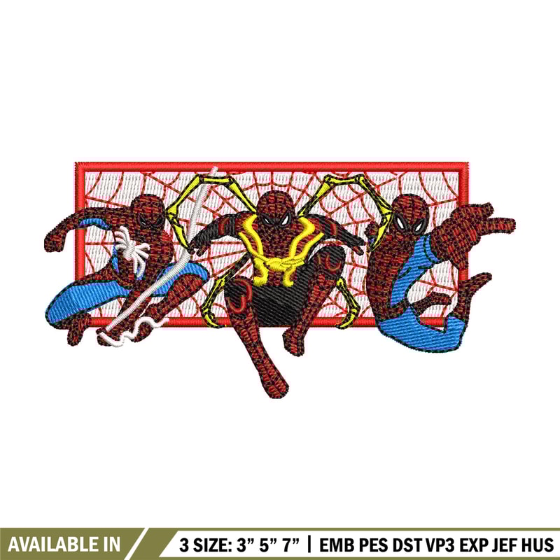Spiderman box embroidery design, Spiderman embroidery, Emb design, Embroidery shirt, Embroidery file, Digital download.jpg