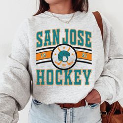 San Jose Shark, Vintage San Jose Shark Sweatshirt T-Shirt, Sharks Sweater, Sharks T-Shirt, Hockey Fan Shirt, Retro San J