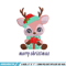 Reindeer chibi embroidery design, Chrismas embroidery, Embroidery file, Embroidery shirt, Emb design,Digital download.jpg