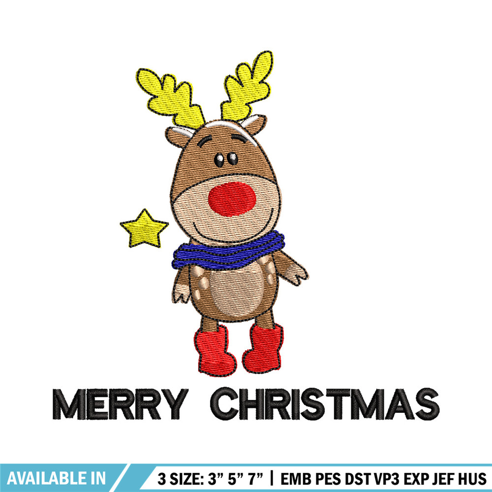 Reindeer embroidery design, Chrismas embroidery, Embroidery file, Embroidery shirt, Emb design,Digital download.jpg