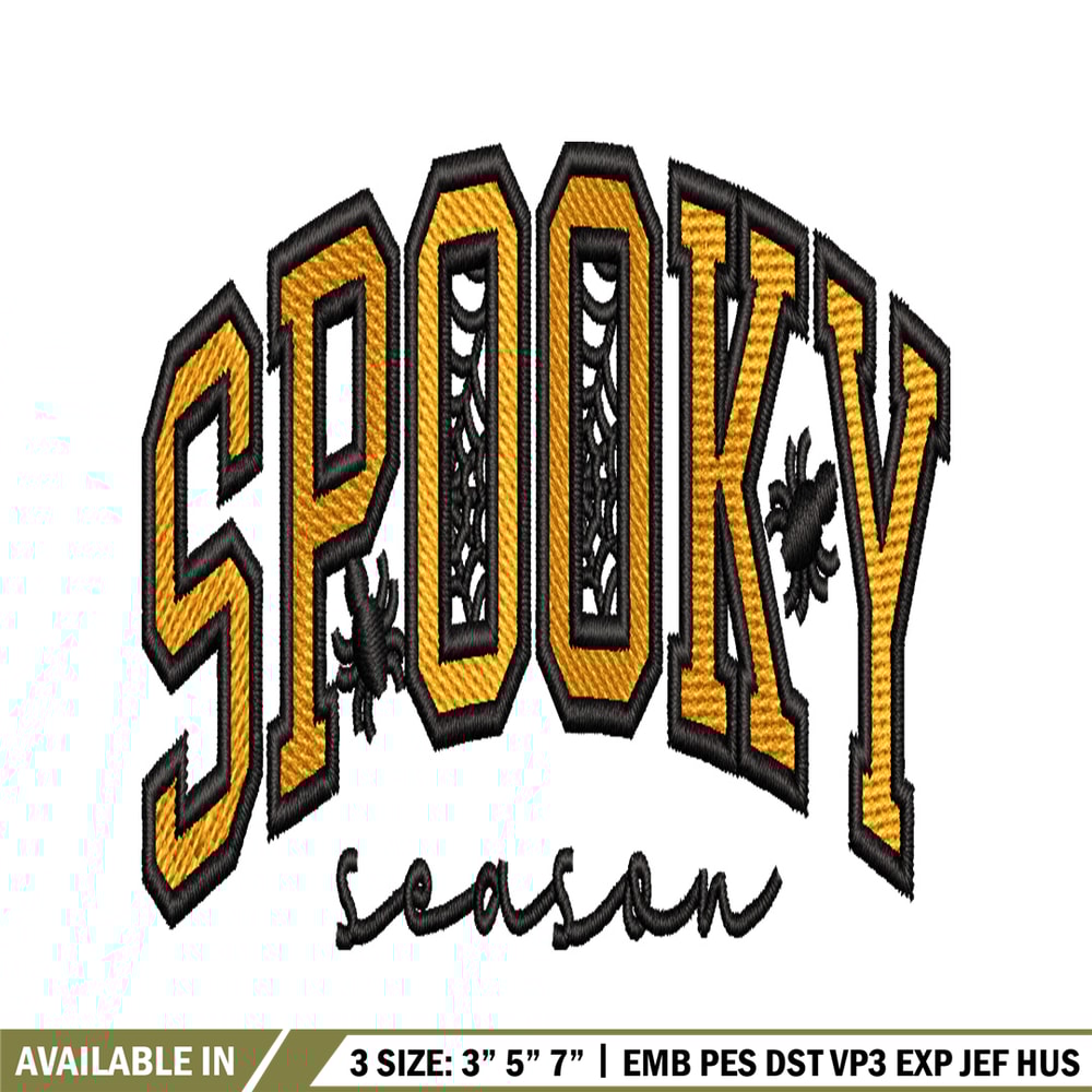 Spooky embroidery design, halloween embroidery, halloween design, embroidery file, logo shirt, Digital download..jpg