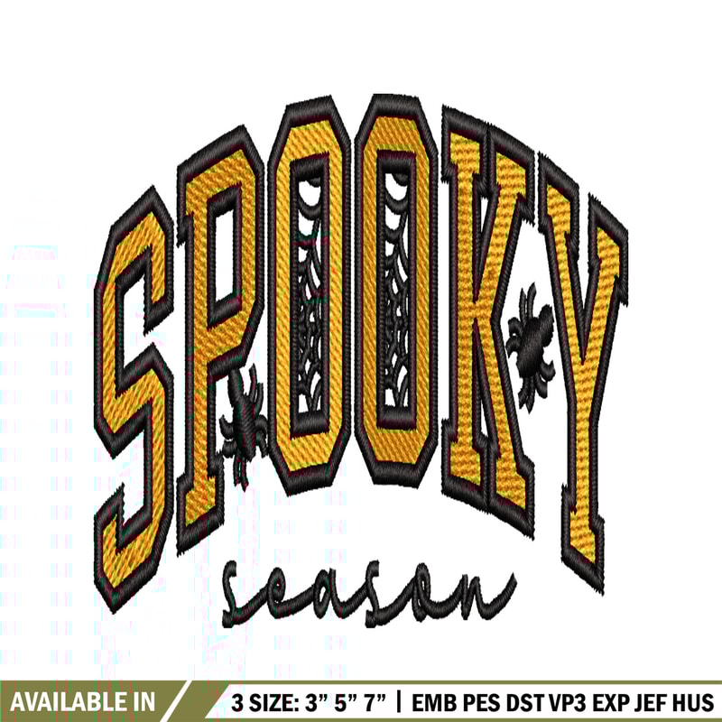 Spooky embroidery design, halloween embroidery, halloween design, embroidery file, logo shirt, Digital download..jpg