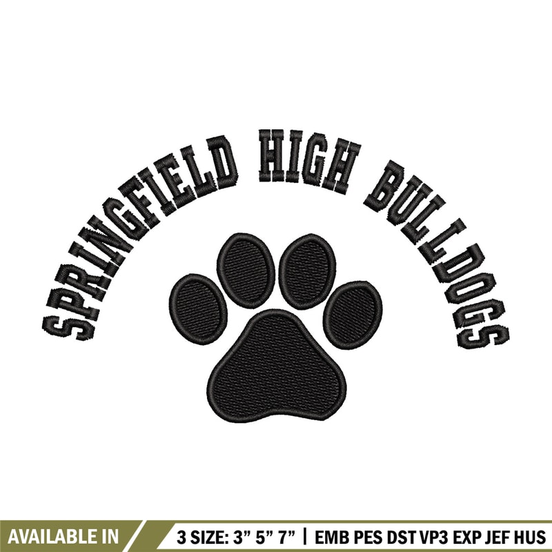 Springfield embroidery design, Logo embroidery, Emb design, Embroidery shirt, Embroidery file, Digital download.jpg