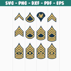 us army sergent enlisted rank vectors,svg,png,dxf,eps file,instant download,digital download for creators,ready for cric