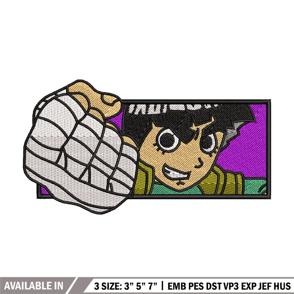 Rock lee embroidery design, Naruto embroidery, embroidery file, anime design, anime shirt, Digital download.jpg