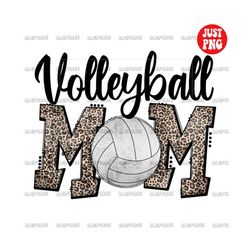 volleyball mom png, volleyball mom sublimations, volleyball mother leopard design, instant download
