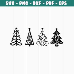 swirly christmas tree svg, christmas tree svg, swirly chirstmas tree svg bundle, christmas svg, mandala christmas svg, x