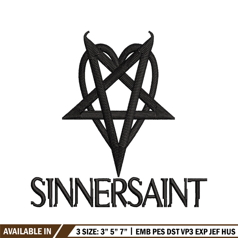 Sinnersaint Logo embroidery design, Sinnersaint Logo embroidery, logo design, embroidery file, Digital download..jpg