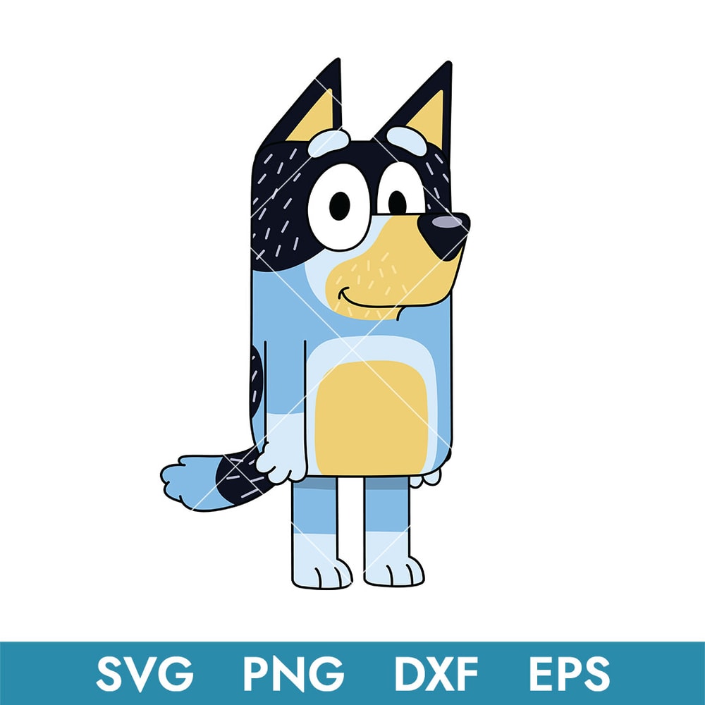 Bluey Bandit Svg, Bluey, Bluey Svg, Bluey Characters, Bluey Dog, Bluey Family, Bandit Dad, BC02