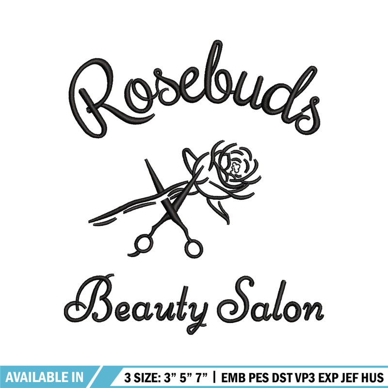 Rosebudes embroidery design, Beauty salon embroidery, Emb design, Embroidery shirt, Embroidery file, Digital download.jpg