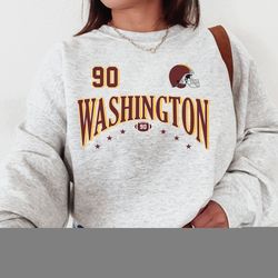 Vintage Washington Football Crewneck, Retro Style Washington Sweatshirt, Commander Sweater, Washington Fans Gift, Washin