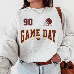 Vintage Washington Football Game Day Crewneck, Commander Sweater, Washington Fans Gift, Washington Game Day T-Shirt-1