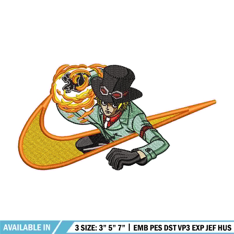 Sabo nike embroidery design, One piece embroidery, Nike design, Embroidery shirt, Embroidery file, Digital download.jpg