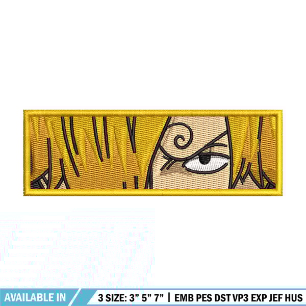 Sanji eyes embroidery design, One piece embroidery, Anime design, Embroidery file, Embroidery shirt, Digital download.jpg