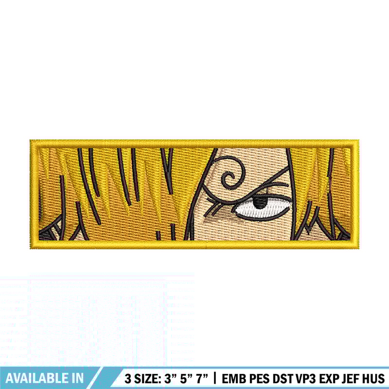 Sanji eyes embroidery design, One piece embroidery, Anime design, Embroidery file, Embroidery shirt, Digital download.jpg