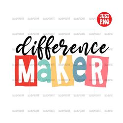 difference maker png, difference maker sublimation, clipart, instant download, difference maker file colorful design pri