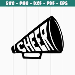 cheerleader svg, megaphone svg cut file, cheer svg clipart, sport clipart svg file for cricut, cheerleading svg instant