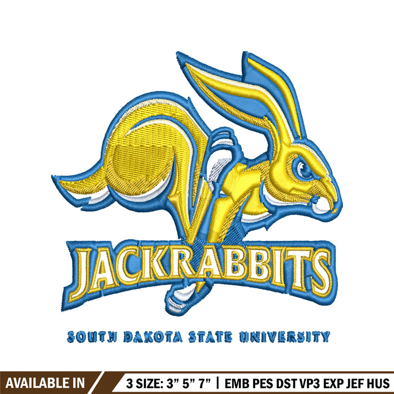 South Dakota State Jackrabbits embroidery design, South Dakota State Jackrabbits embroidery, logo Sport, NCAA embroidery.jpg