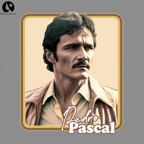 Pedro Pascal Retro Fan Artwork PNG, Digital Download | Inspire Uplift