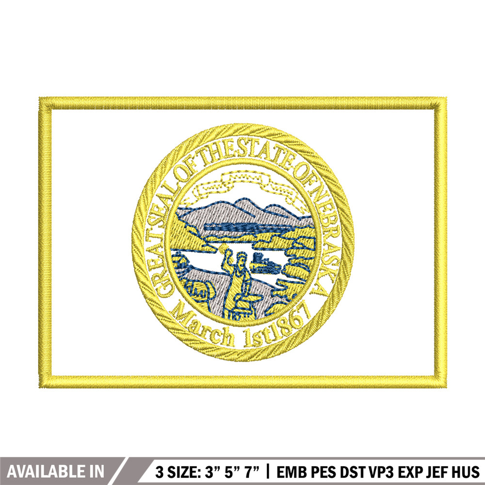 Seal Great Seal of the State of Nebraska Badge Logo embroidery design, logo embroidery, logo design, Instant download..jpg