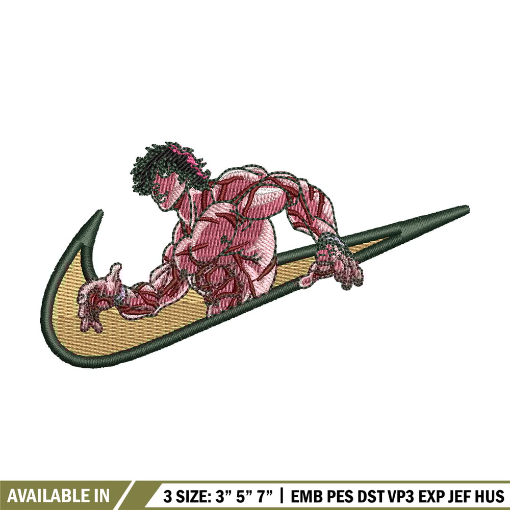 Swoosh baki embroidery design, Baki embroidery, Nike design,Embroidery file, Embroidery shirt, Digital download.jpg