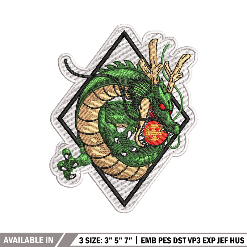 Shenron embroidery design, Dragonball embroidery, Anime design, Embroidery shirt, Embroidery file, Digital download.jpg