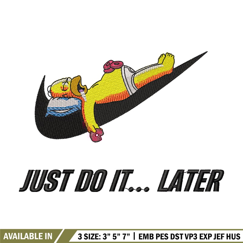 Swoosh Homer embroidery design, The Simpsons embroidery, Nike design, cartoon design, cartoon shirt, Digital download.jpg
