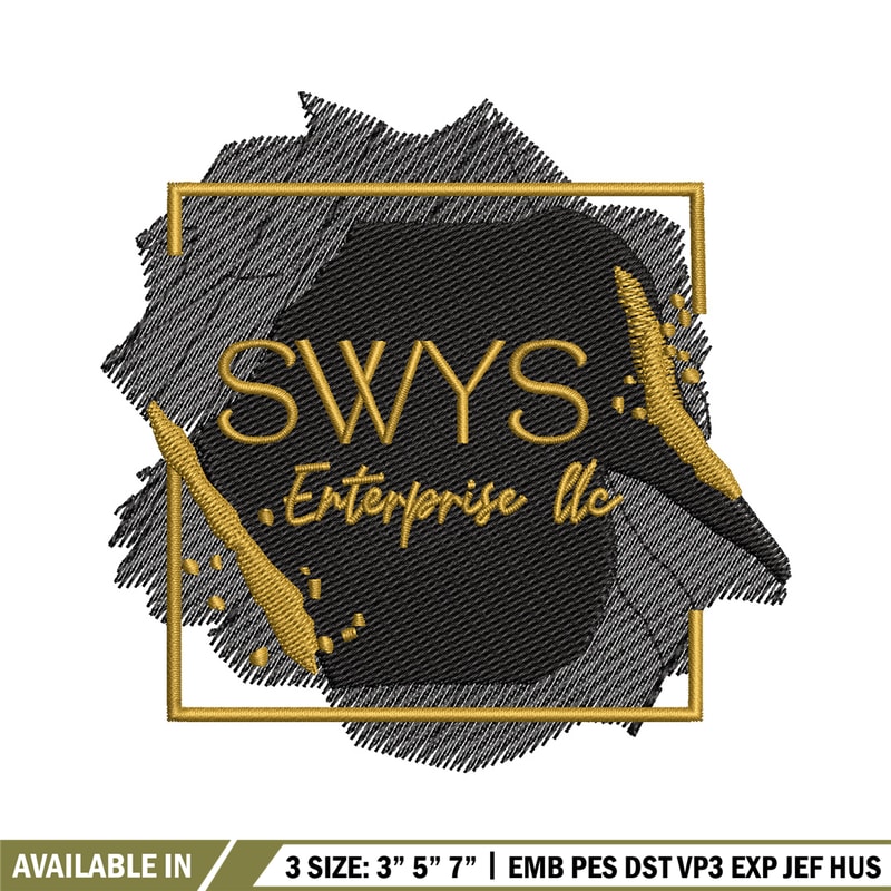 Swys logo embroidery design, Logo embroidery, Emb design, Embroidery shirt, Embroidery file, Digital download.jpg