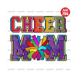 cheer mom, cheer mom png, cheer mom sublimations, cheer mom colorful pom design file sublimation or print for shirt , in