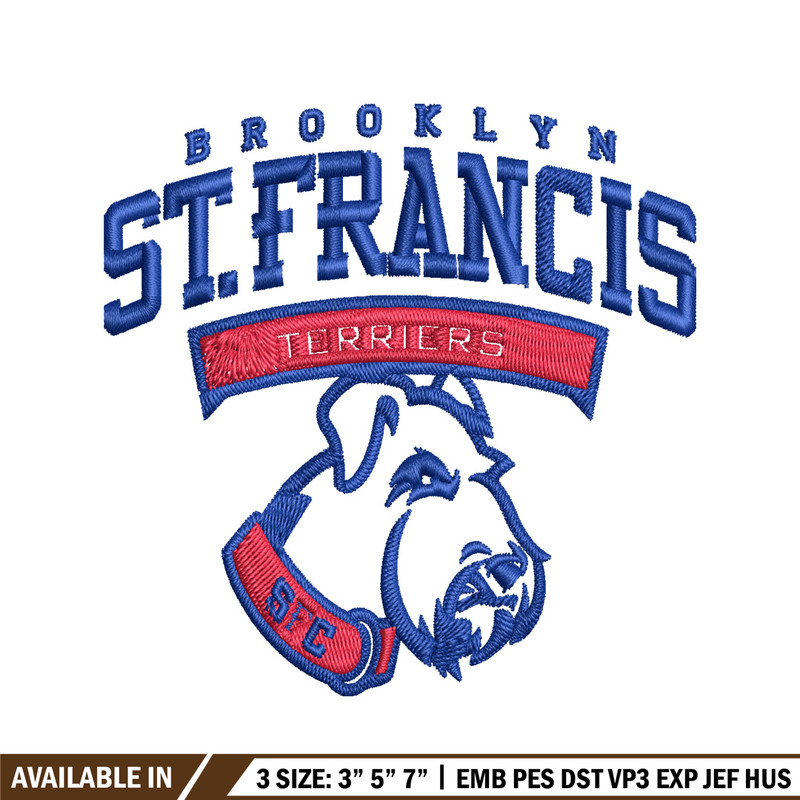 St Francis Terriers embroidery design, St Francis Terriers embroidery, logo Sport, Sport embroidery, NCAA embroidery.jpg