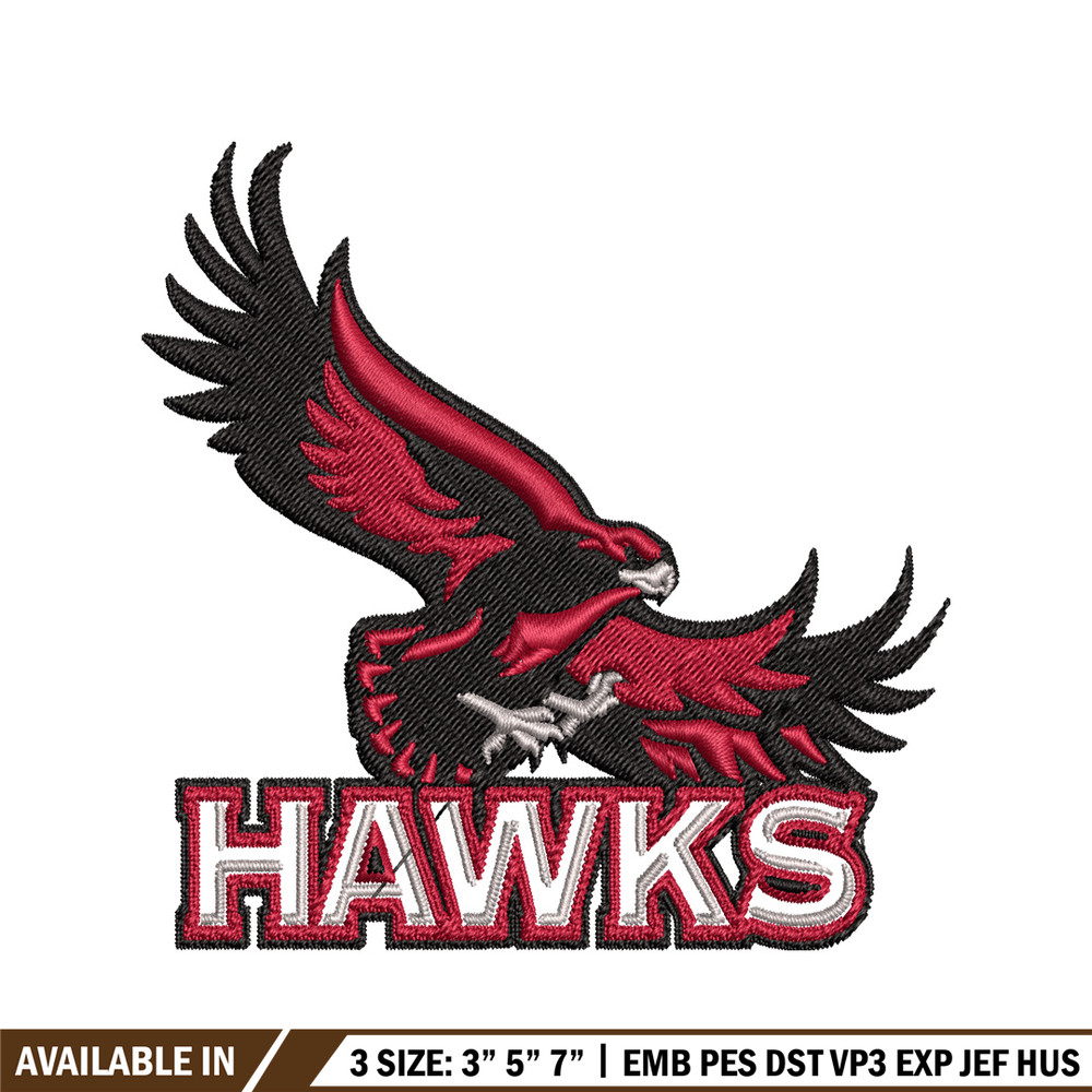 St Joseph's Hawks embroidery design, St Joseph's Hawks embroidery, logo Sport, Sport embroidery, NCAA embroidery..jpg