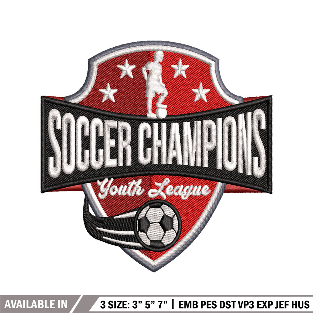Soccer champions embroidery design, football embroidery, logo design, embroidery file, logo shirt, Digital download..jpg