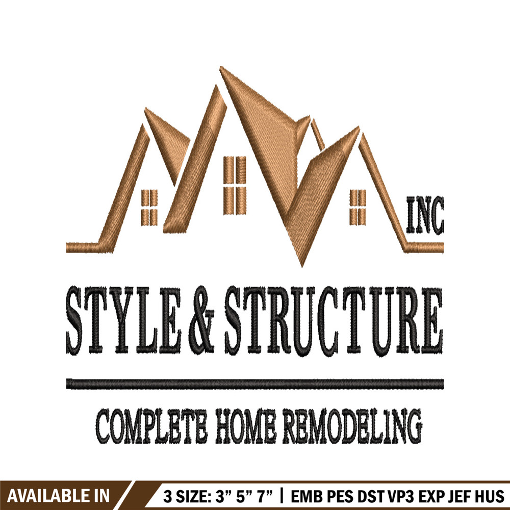 Style & Structure embroidery design, Style & Structure embroidery, logo design, embroidery file, Digital download..jpg