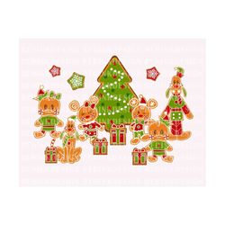 mouse and friends gingerbread svg, christmas gingerbread svg, mouse gingerbread, gingerbread svg, christmas shirt, digit