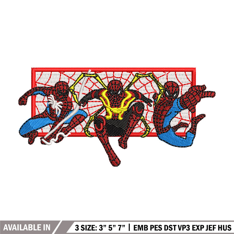 Spiderman box embroidery design, Spiderman embroidery, Emb design, Embroidery shirt, Embroidery file, Digital download.jpg