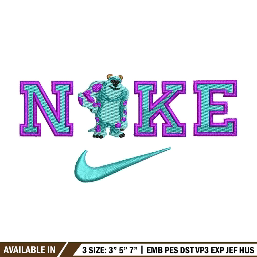 Sullivan x nike embroidery design, Disney embroidery, Embroidery file, Embroidery shirt, Nike design, Digital download.jpg