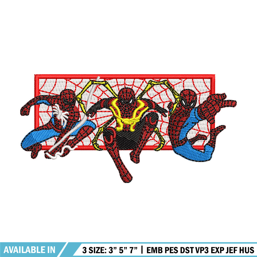 Spiderman box embroidery design, Spiderman embroidery, Emb design, Embroidery shirt, Embroidery file, Digital download.jpg