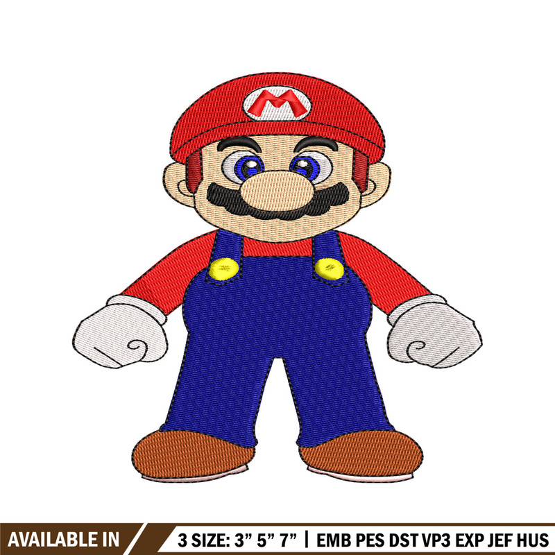 Super Mario bros embroidery design, Mario embroidery, logo design, Logo shirt, embroidery file, Digital download.jpg